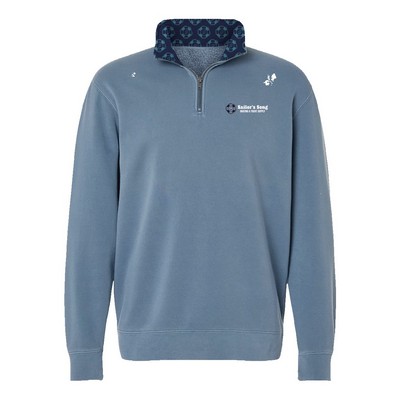 Independent Trading Pigment-Dyed Quarter Zip Pullover