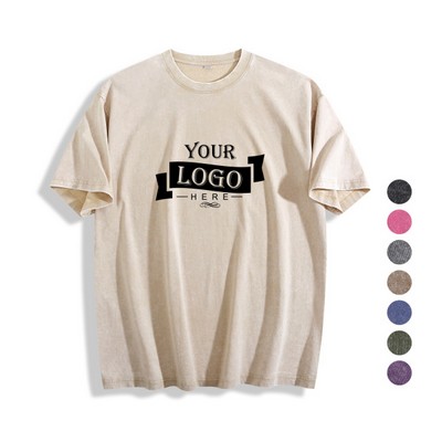 7.4 oz 100% Cotton Unisex Washed T-shirt