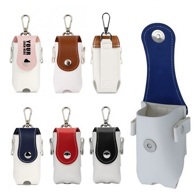 PU Leather Golf Ball Pouch Holder