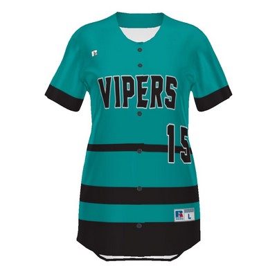 Holloway Girls FreeStyle Sublimated Faux Full-Button Jersey