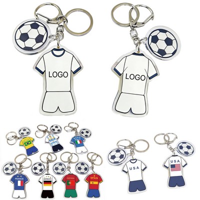 Acrylic Football Jersey Keychain