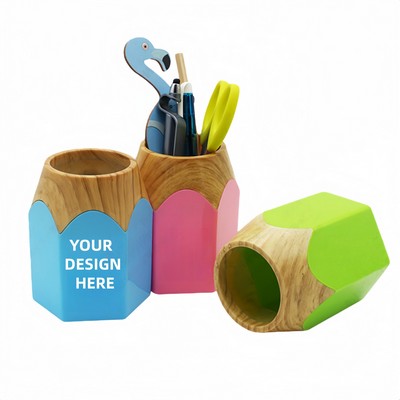 Pencil-shaped Desktop Pen Holder