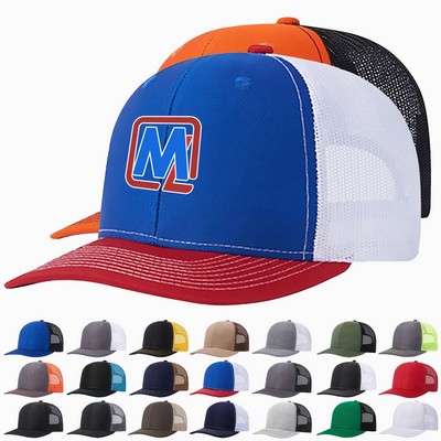 112 Style 6 Panel Trucker Hat/Custom Logo Printed
