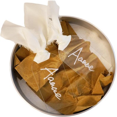 Clear Acrylic Place Cards Blanks Gift Tags with Ribbon Wedding Name Cards