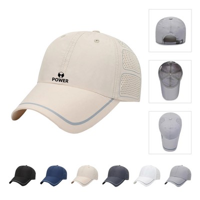 Sun Protection Lightweight Perforated Breathable Golf Cap