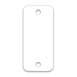 White Blank Poly Tag Key Tag