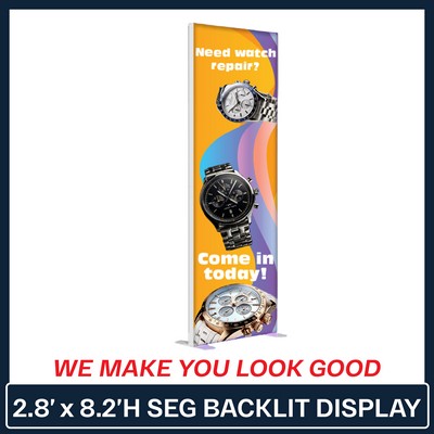 2.8'W x 8.2'H SEG Backlit Display