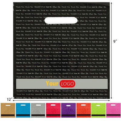 9? x 12? Plastic Bag with Die-Cut Carry Handles