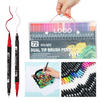 Dual Tip Watercolor Brush Pen Set
