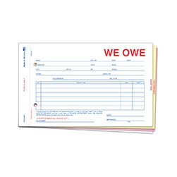 TruForm™ 4 Part Plain We Owe Form