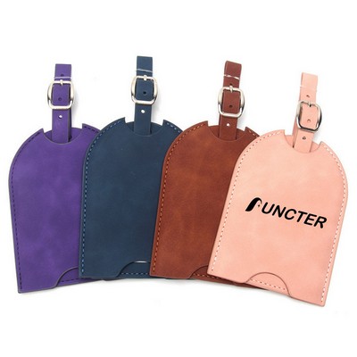 Slide-Out PU Luggage Label Privacy Suitcase Tag