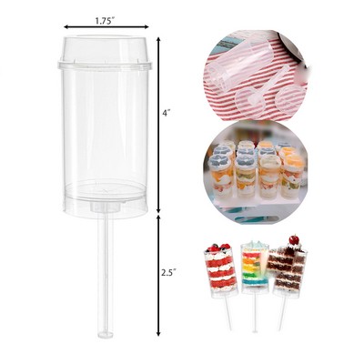 Round Plastic Push Pop Containers