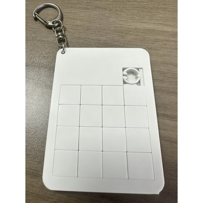 Sliding Scramble Puzzle W/ Keychain - 16 pieces