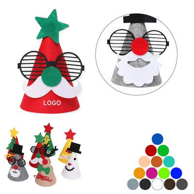Handcrafted Felt Christmas Hats and headband Set