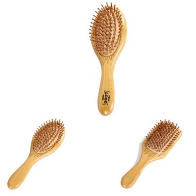 Ergonomic Handle Bamboo Hairbrush