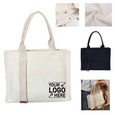 Heavy Duty 16 oz Canvas Snap Tote