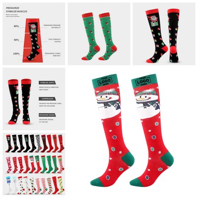Winter Christmas Compression Socks
