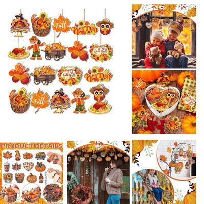 Thanksgiving Wooden Tree Ornament