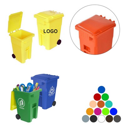 Mini Trash Can Desktop Organizer Pencil Holder