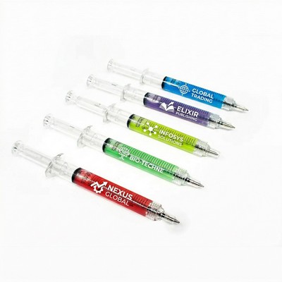 Liquid Filled Syringe Shaped Pen