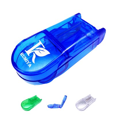 2-in-1 Portable Pill Case and Cutter