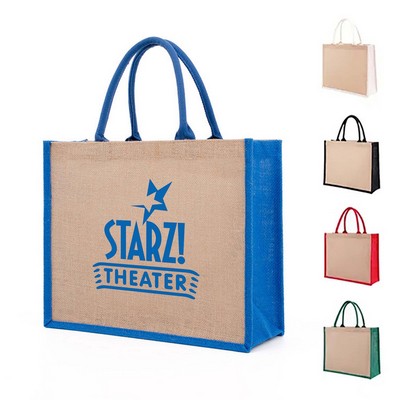 Jute Grocery Tote Bag