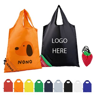 Foldaway Shopping Drawstring Pouch Tote Bag
