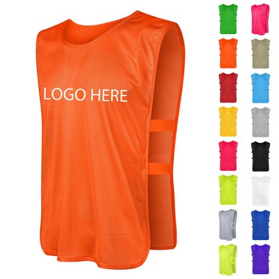 Unisex Custom Training Pinnies With Elastic Side