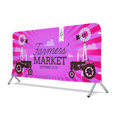 8.5' Double Sided Barrier Cover Crowd Control Fence Cover for Sporting Events