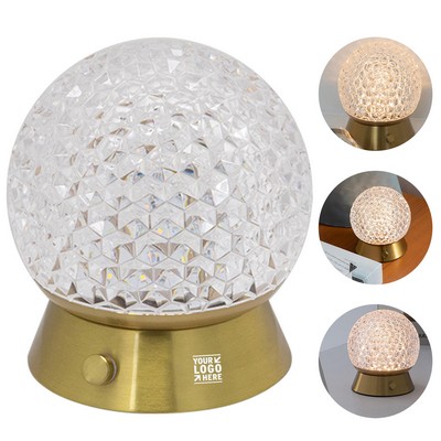 Crystal Glow Orb Table Lamp