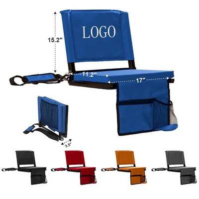 Portable Folding Bleacher Seat With Backrest For Sports Events