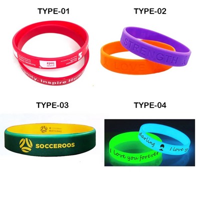 Screen Printed Silicone Wristband