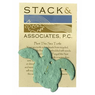Seed Paper Turtle Gift Set w/Embedded Forget Me Not Seed