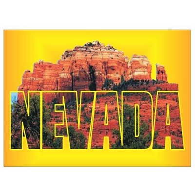 Red Rock Canyon Rectangle Badge w/ Bar Pin (2 1/2"x3 1/2")