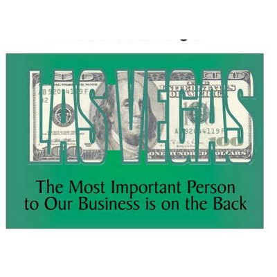 Las Vegas Block Letter $100 Bill Photo Hand Mirror (2"x3")