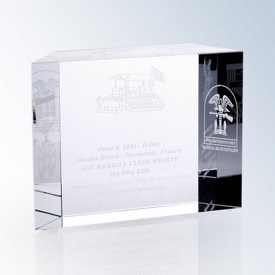 Crystal Block Award, Large (6"x4-1/2")