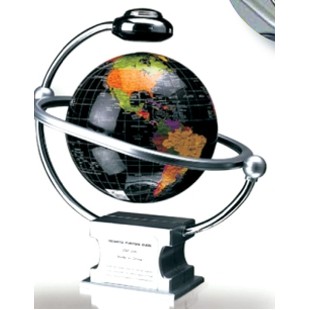 8" Magnetic Floating Black Globe