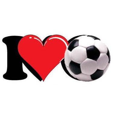 I Love Soccer Magnet w/ Full Magnetic Back (8 Square Inch)
