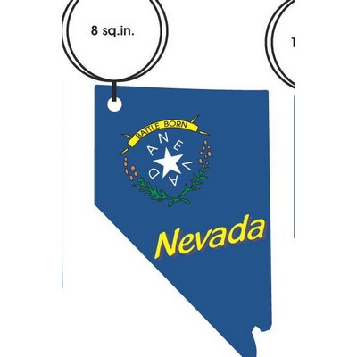 Nevada Battle Born Key Chain w/Clear Mirrored Back (8 Square Inch)
