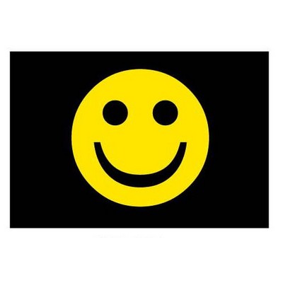 Smiley Face Rectangle Badge w/ Bar Pin (2"x3")