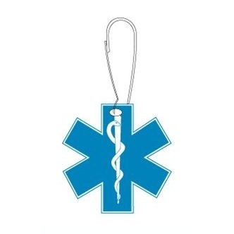 Caduceus Cross Zipper Pull