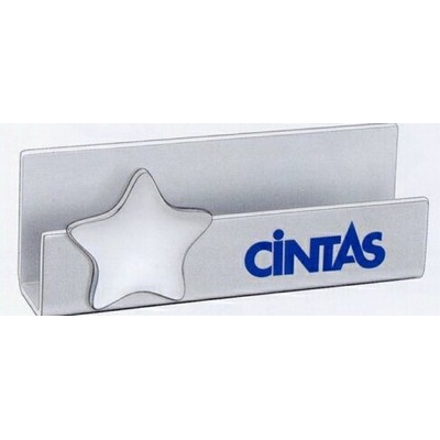 3-3/4"x3/4"x1-3/8" Metal Card Holder With Magnetic Star