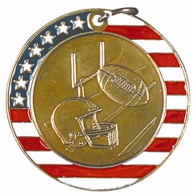Medals, "Football" - 2" Stars and Stripes