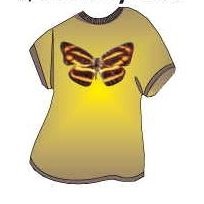 Brown & Yellow Butterfly T-Shirt Lapel Pin