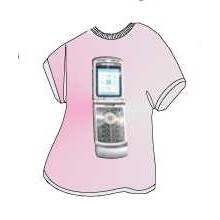 Cell Phone T-Shirt Lapel Pin