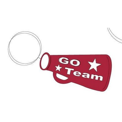 Megaphone Executive Keychain w/Mirrored Back (2 Square Inch)
