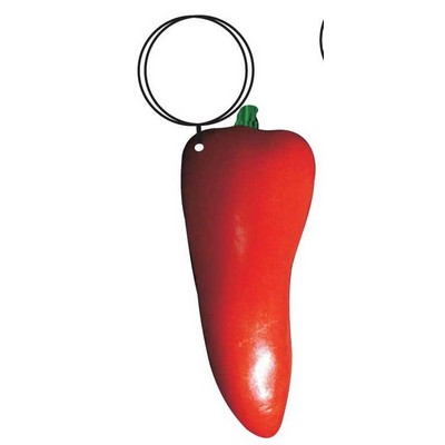 Red Chili Pepper Executive Keychain w/Mirrored Back (3 Square Inch)