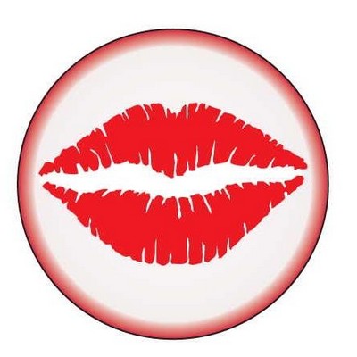 Kiss Round Metal Photo Magnet (2 1/2")