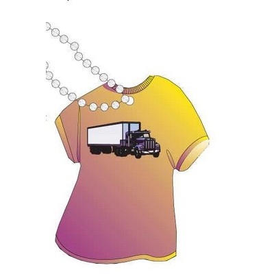 Diesel Truck Promotional T Shirt Key Chain w/ Black Back (4 Square Inch)