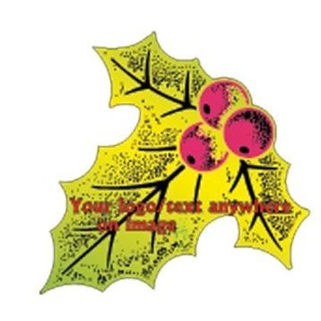 Holly Bookmark w/ Black Back